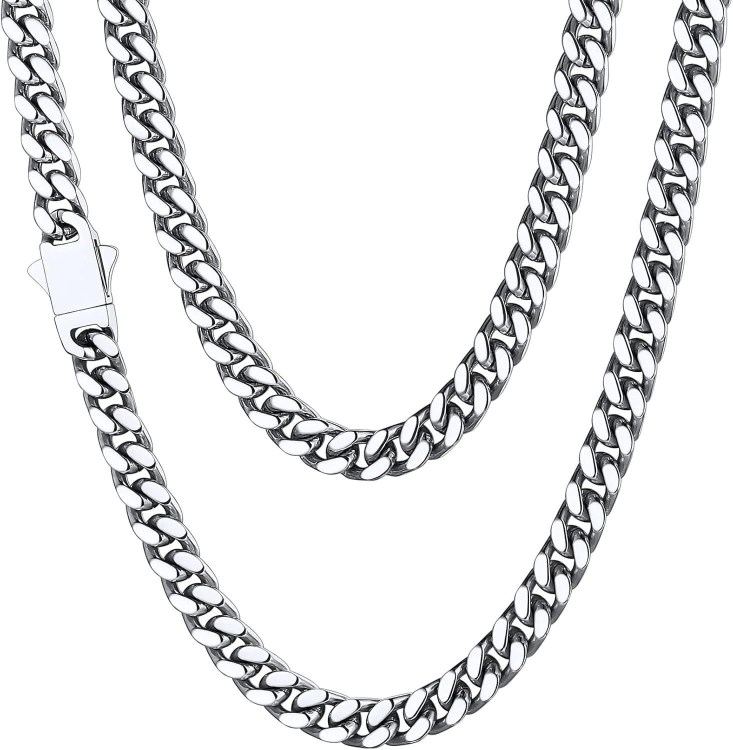 Fiusem 3.5mm Cuban Link Chains for Men